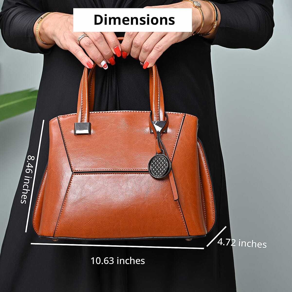 Hong Kong Closeout Collection Tan Genuine Leather Crossbody Bag for Women with Woven & Leather Strap | Shoulder Purse | Crossbody Handbags | Designer Crossbody | Leather Handbags image number 4