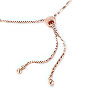 Simulated Fuchsia Diamond 1.50 ctw Bolo Bracelet in Rosetone