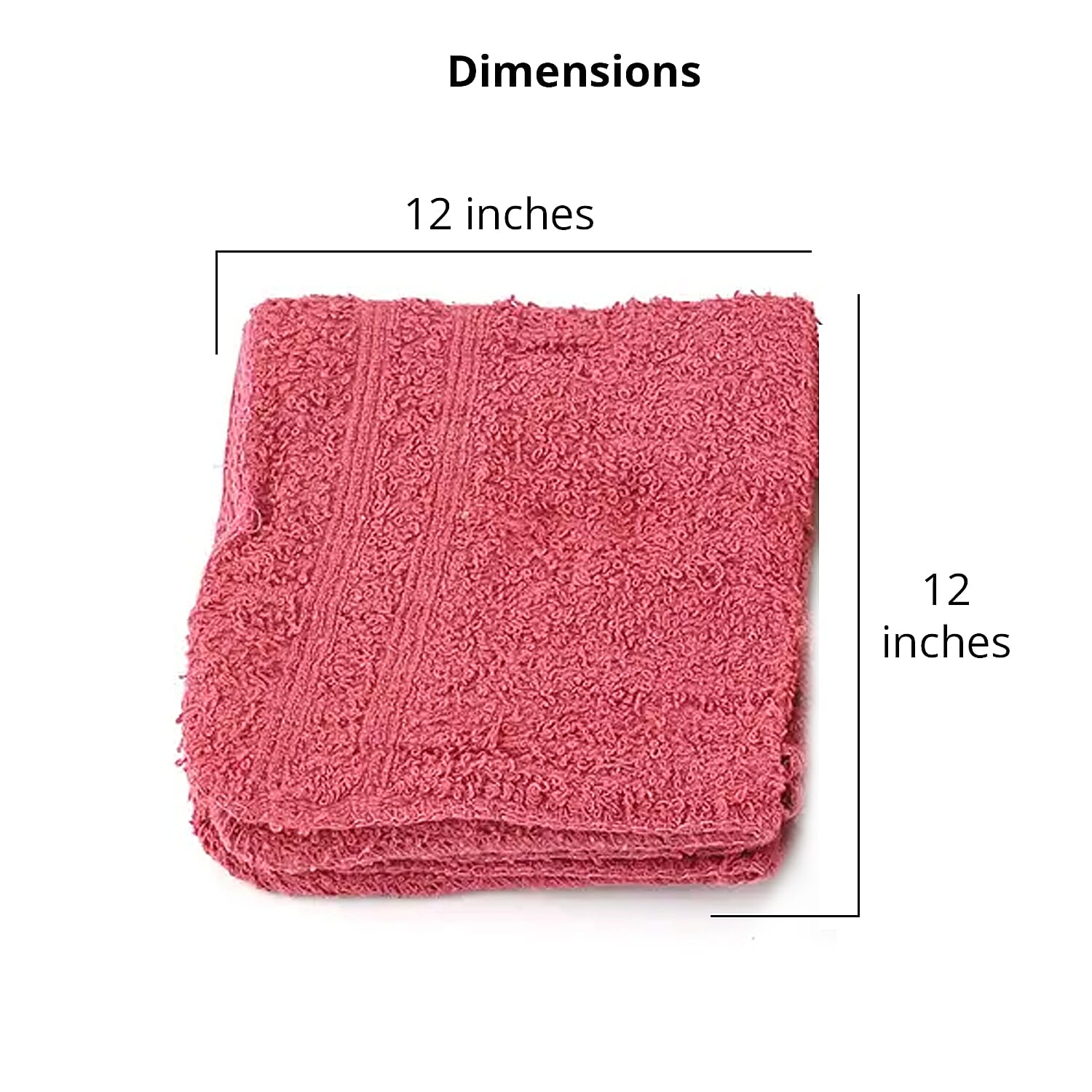 Northpoint Pack of 12 Wash Clothes in Brown, Yellow, Red Color, Basic Cleaning Clothes, Washable And Reusable Wash Clothes