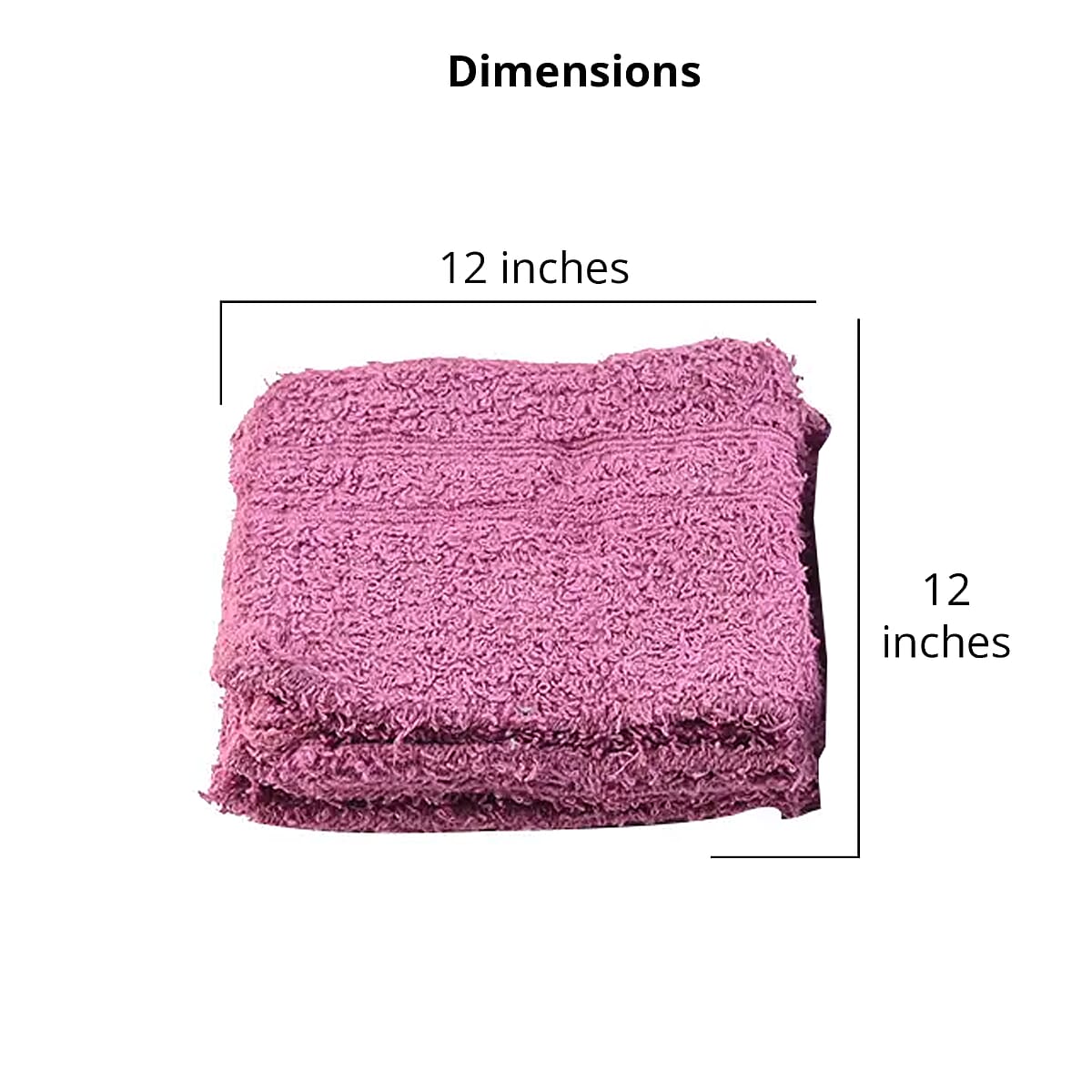 Northpoint Pack of 12 Wash Clothes in Lilac, Purple, Blue Color, Basic Cleaning Clothes, Washable And Reusable Wash Clothes image number 4