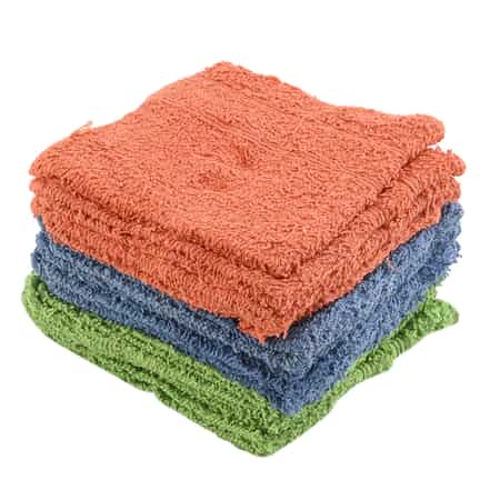 Mother's day jewelry Northpoint 12PK Orange, Green, Blue Wash Cloths  (12x12) at ShopLC