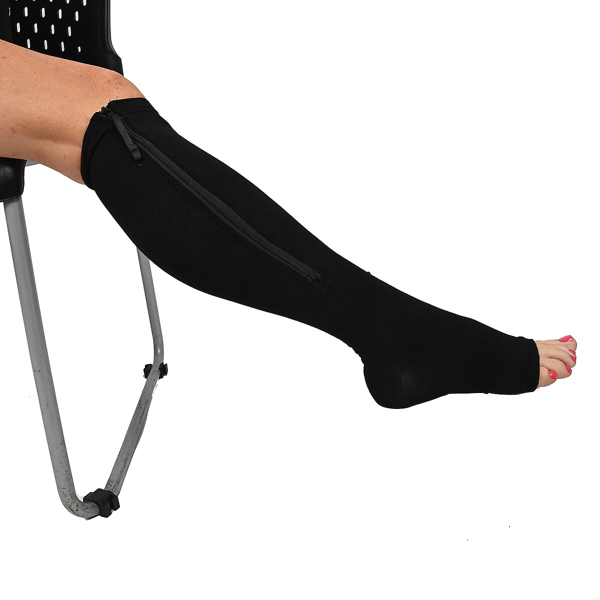 TOTAL VISION Cooling Zipper Compression Socks - L/XL image number 2
