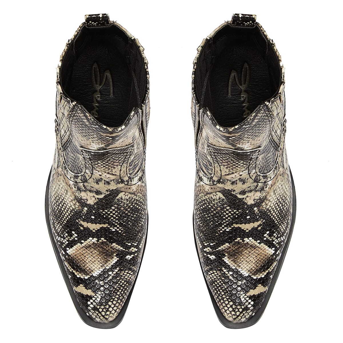 Seven7 Women's Eve Western Snakeskin Embossed Faux Leather Ankle Boots- Size 8 image number 3