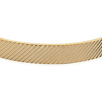 Andante Line Patterned Cuff Bracelet in Goldtone (7.00 In)