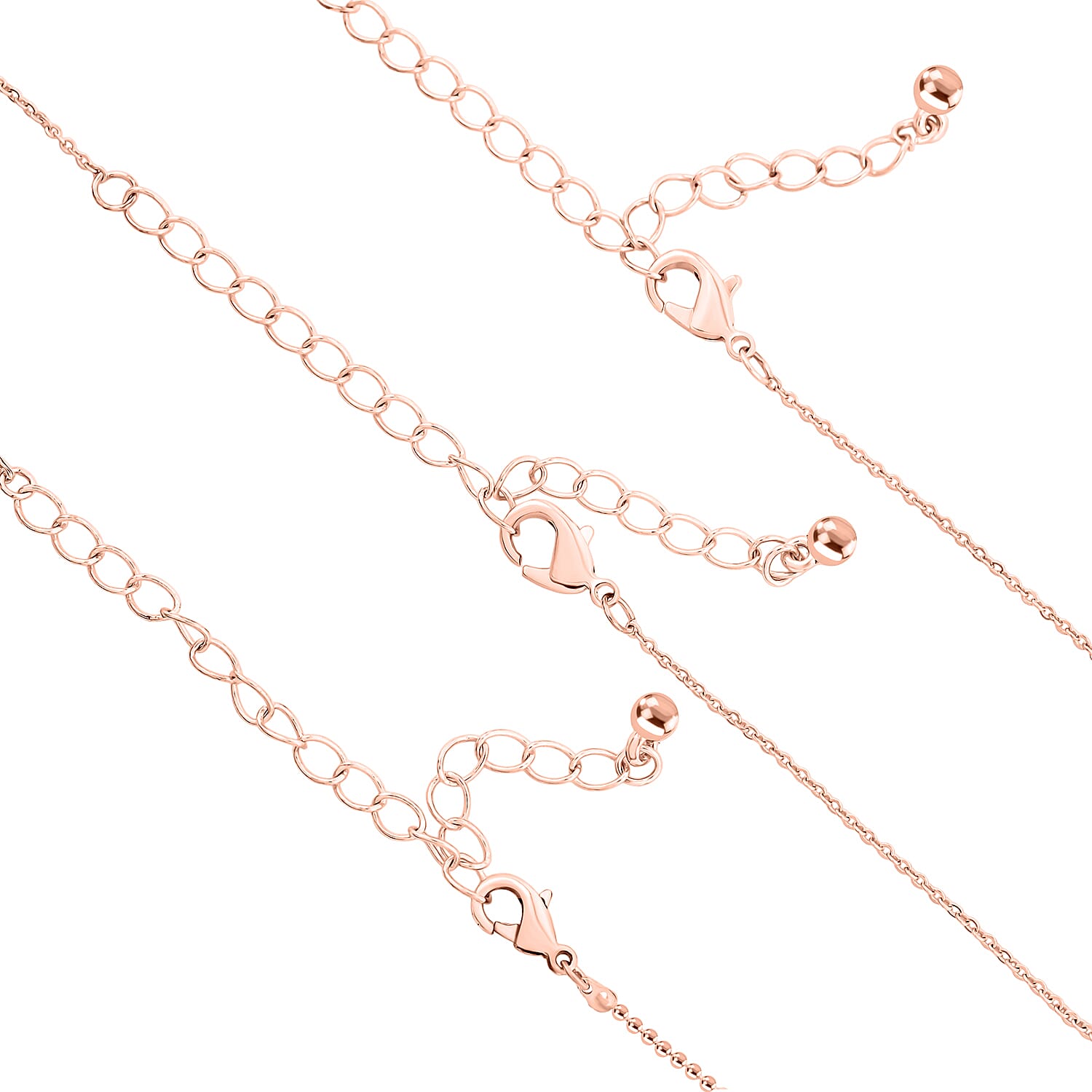 Andante Multi-Piece Layered Necklace 18 Inches in Rosetone