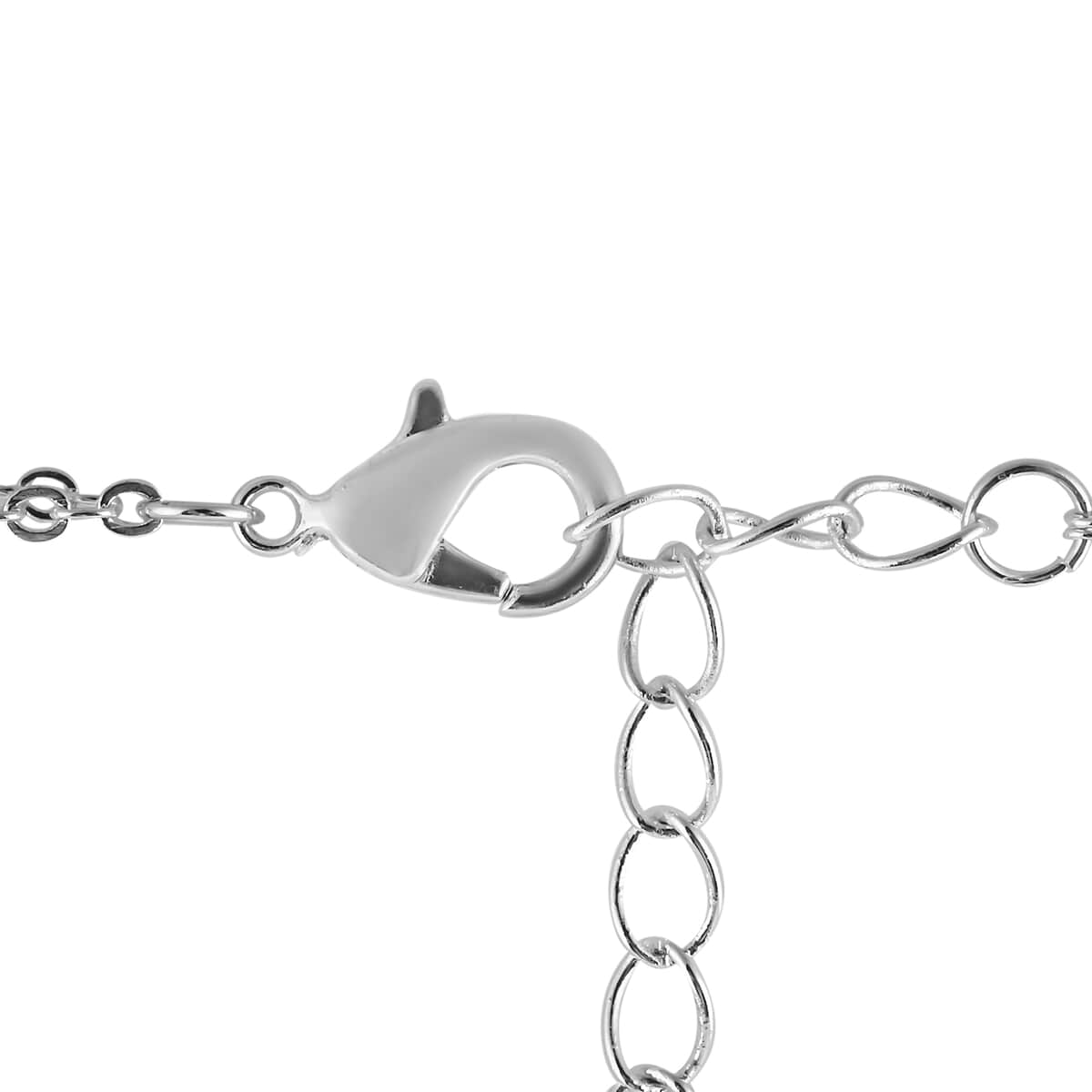 Multi-Layer Hammered Lucky Coin Charms Lariat Necklace 18 Inches in Silvertone image number 2