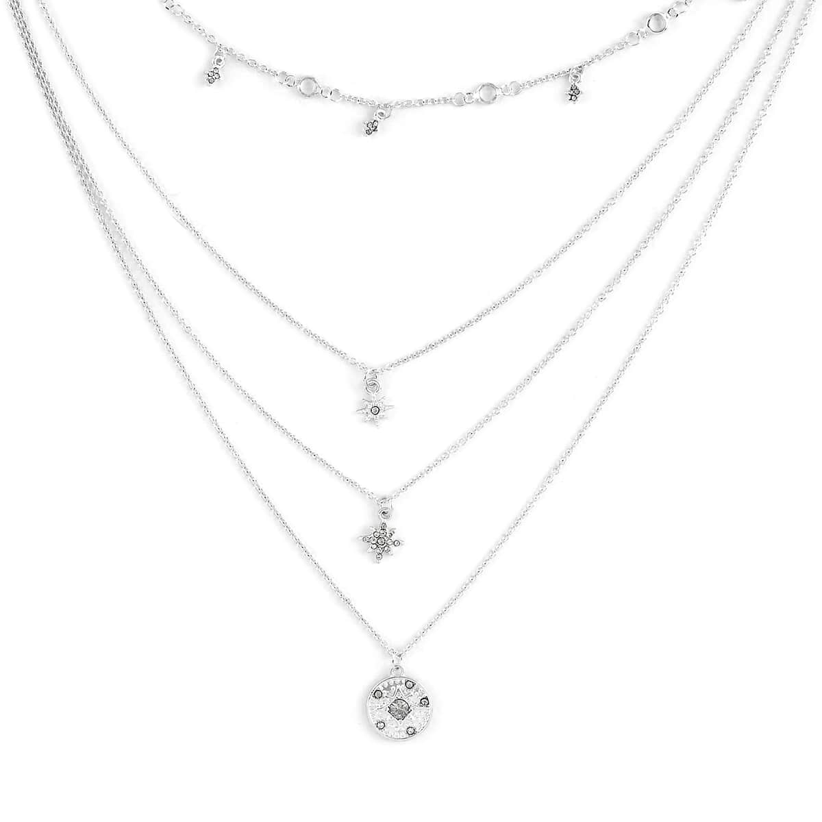 Andante Silvertone Shining Star Necklace (18 Inches) image number 0