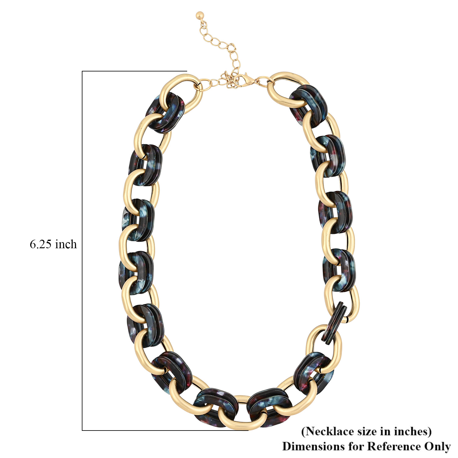 Andante Goldtone Necklace with Wood Circle (16 Inches)