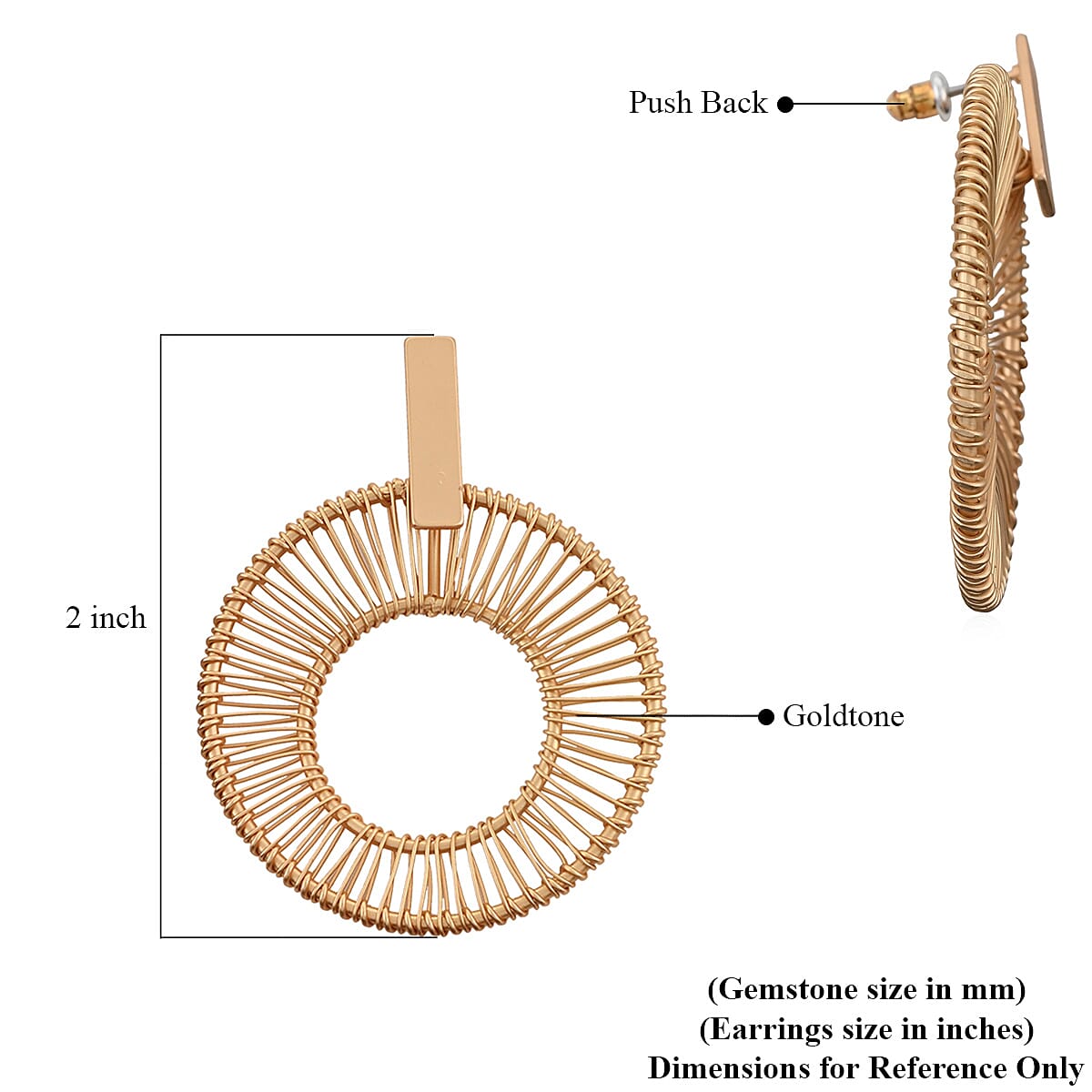 Andante Goldtone Woven Drop Earrings