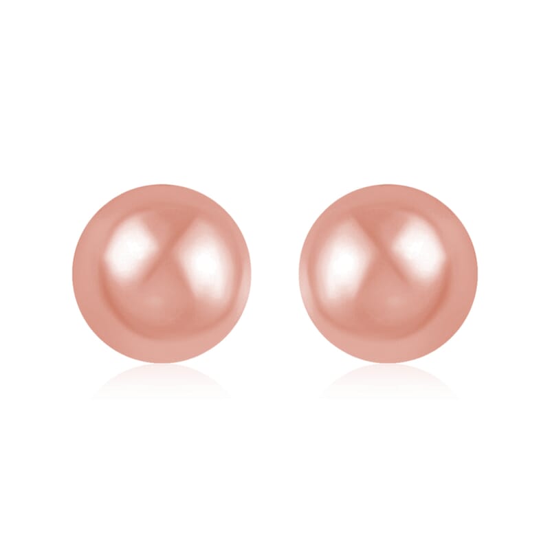 10K Rose Gold 3mm Ball Stud Earrings