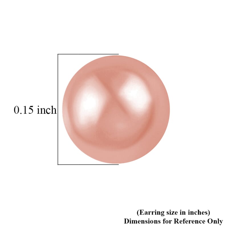 10K Rose Gold 3mm Ball Stud Earrings