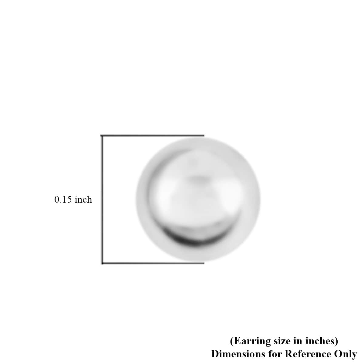 10K White Gold 3mm Ball Stud Earrings image number 3