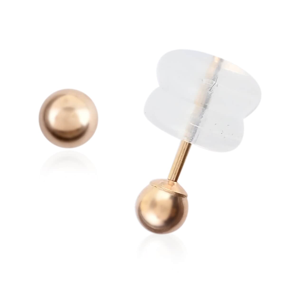 10K Yellow Gold 3mm Ball Stud Earrings image number 0