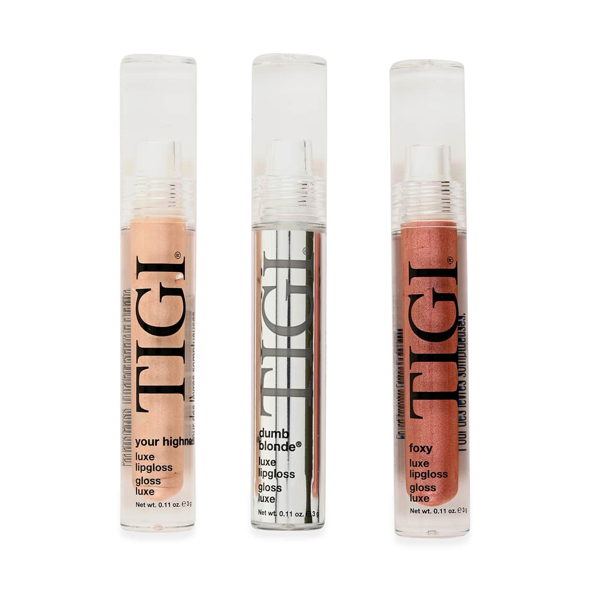 TIGI Set of 3 Metallic & Clear Lip Gloss image number 0