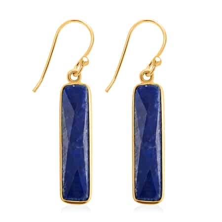 Blue Sapphire Quartz Bar Earrings in 14K YG Over Sterling Silver 27.00 ctw image number 0