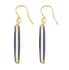 Blue Sapphire Quartz Bar Earrings in 14K YG Over Sterling Silver 27.00 ctw image number 2
