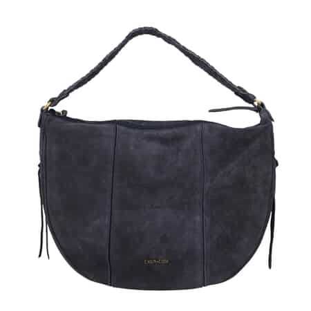 Union Code Navy 100% Genuine Leather Hobo Bag , Woven Leather Hobo Beach Bag , Hobo Messenger Bag , Minimalist Vintage Hobo Bag image number 0