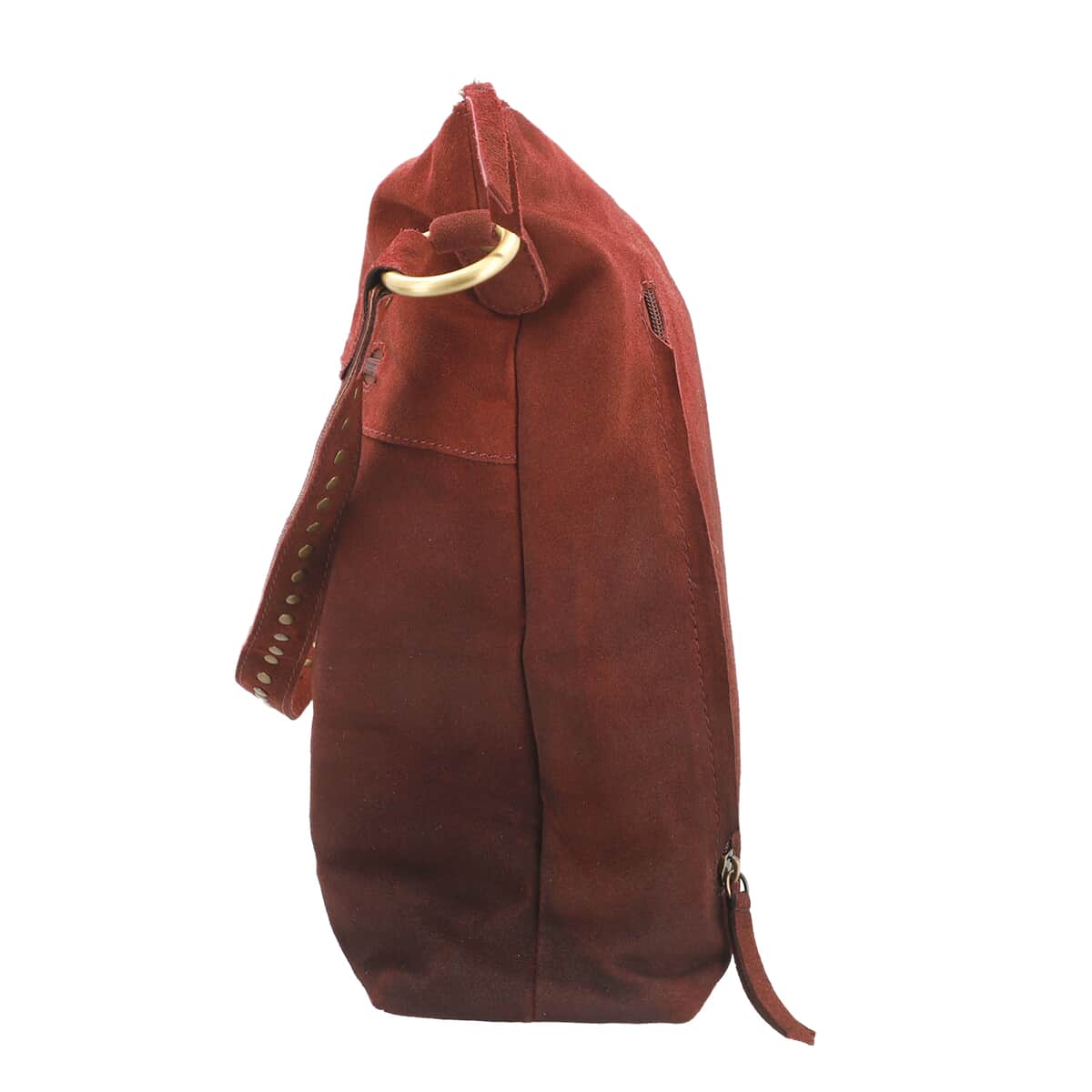 Union Code Burgundy 100% Genuine Leather Hobo Bag image number 3