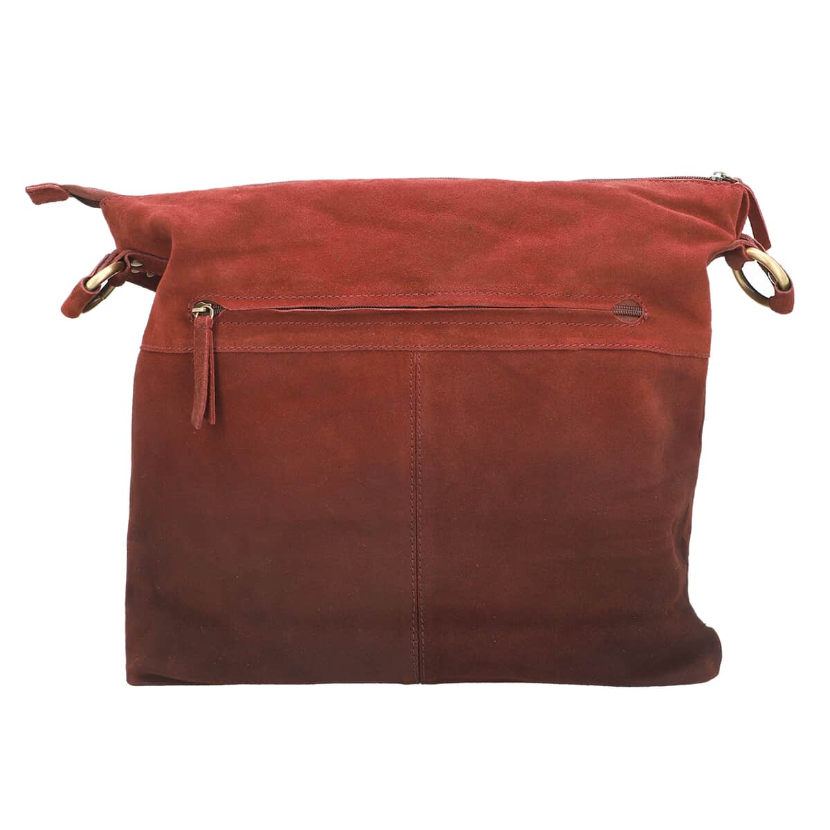 Union Code Burgundy 100% Genuine Leather Hobo Bag image number 4