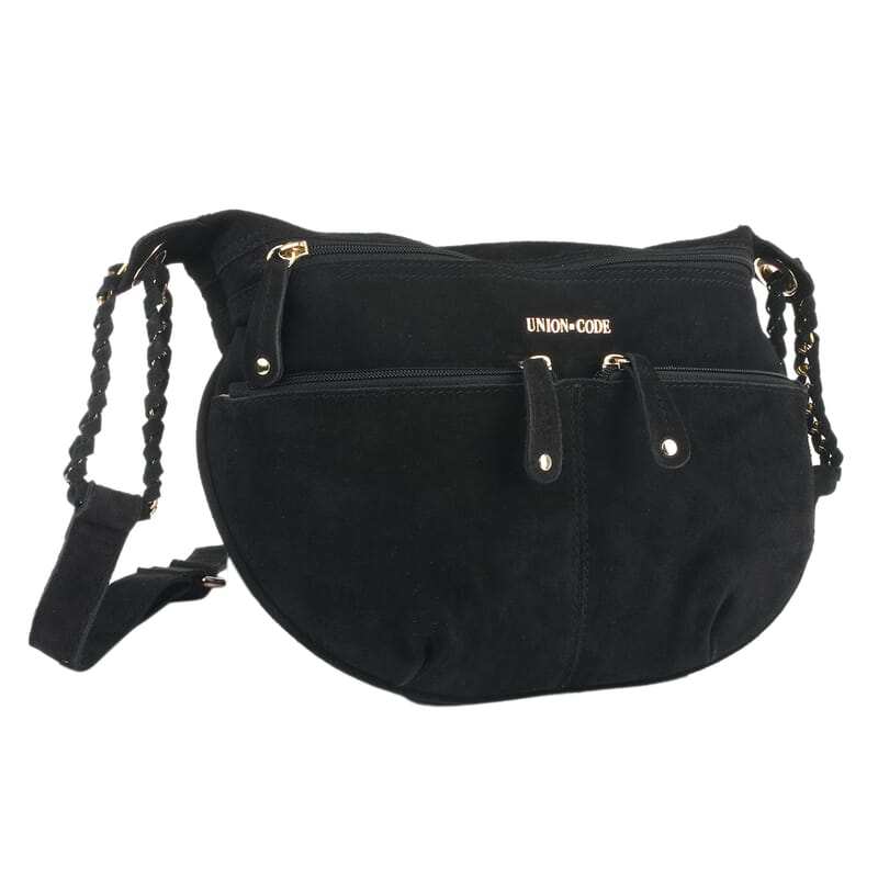 Union Code Black 100% Genuine Leather Crossbody Sling Bag