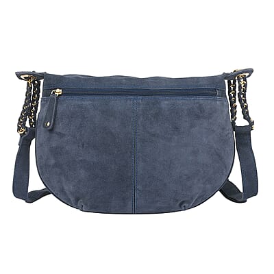Union Code Navy 100% Genuine Leather Crossbody Sling Bag
