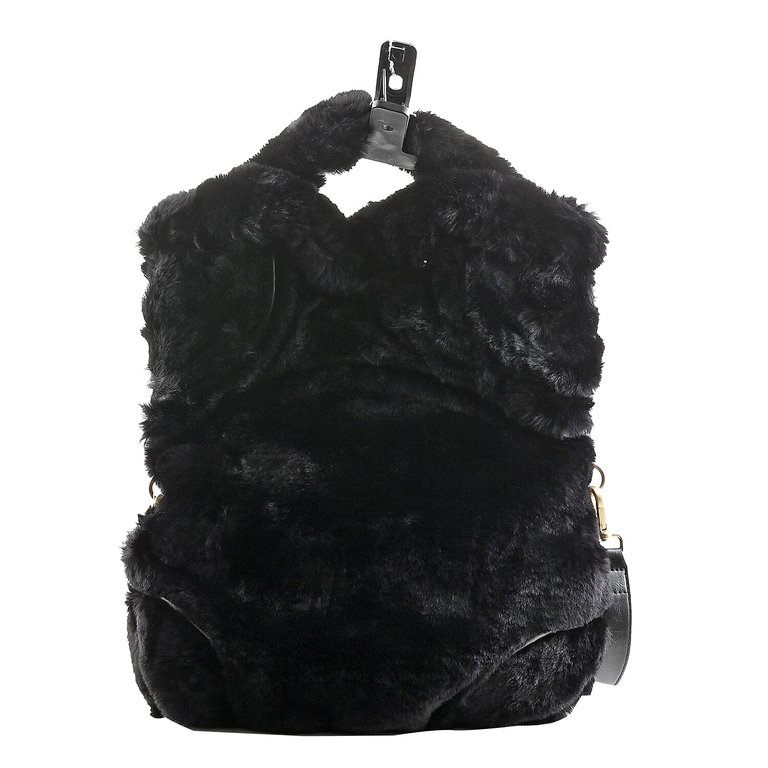Foley & Corinna Black Hygge Tower Faux Fur FC Lady 2-Ways Use Bag
