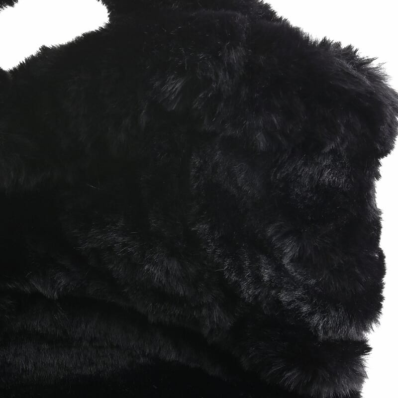 Foley & Corinna Black Hygge Tower Faux Fur FC Lady 2-Ways Use Bag