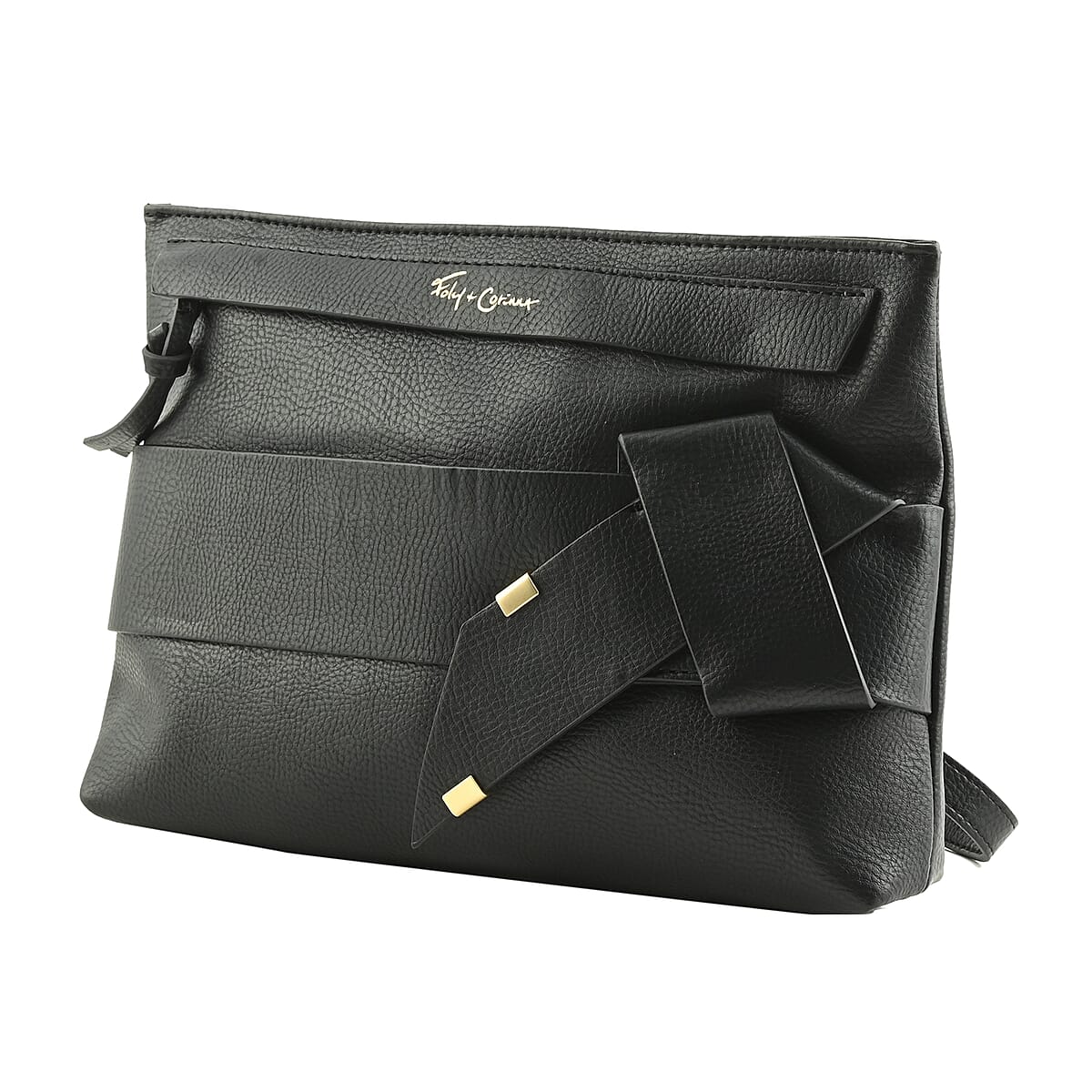 Foley & Corinna Black Vegan Leather Pelli Crossbody Bag image number 1