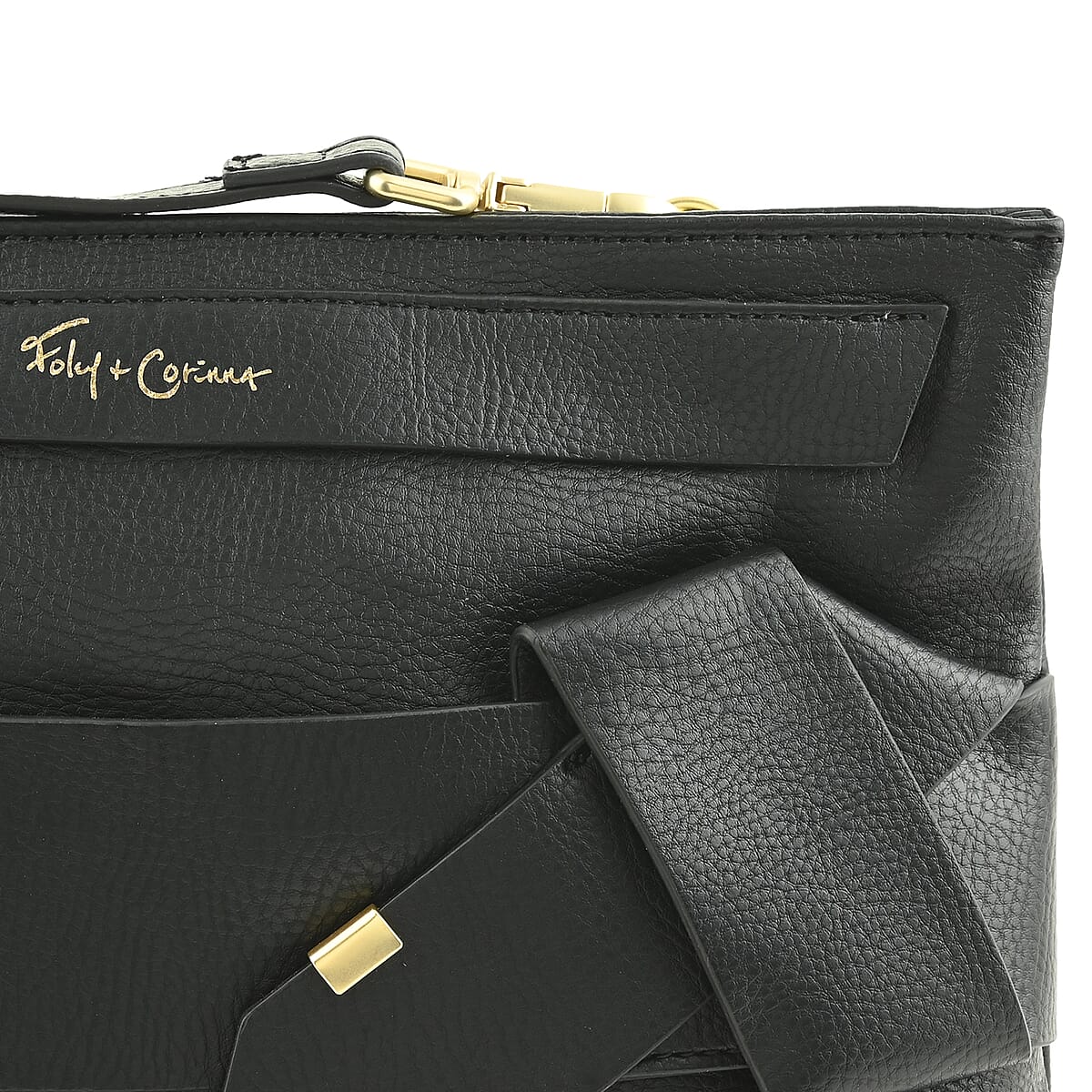 Foley & Corinna Black Vegan Leather Pelli Crossbody Bag image number 2