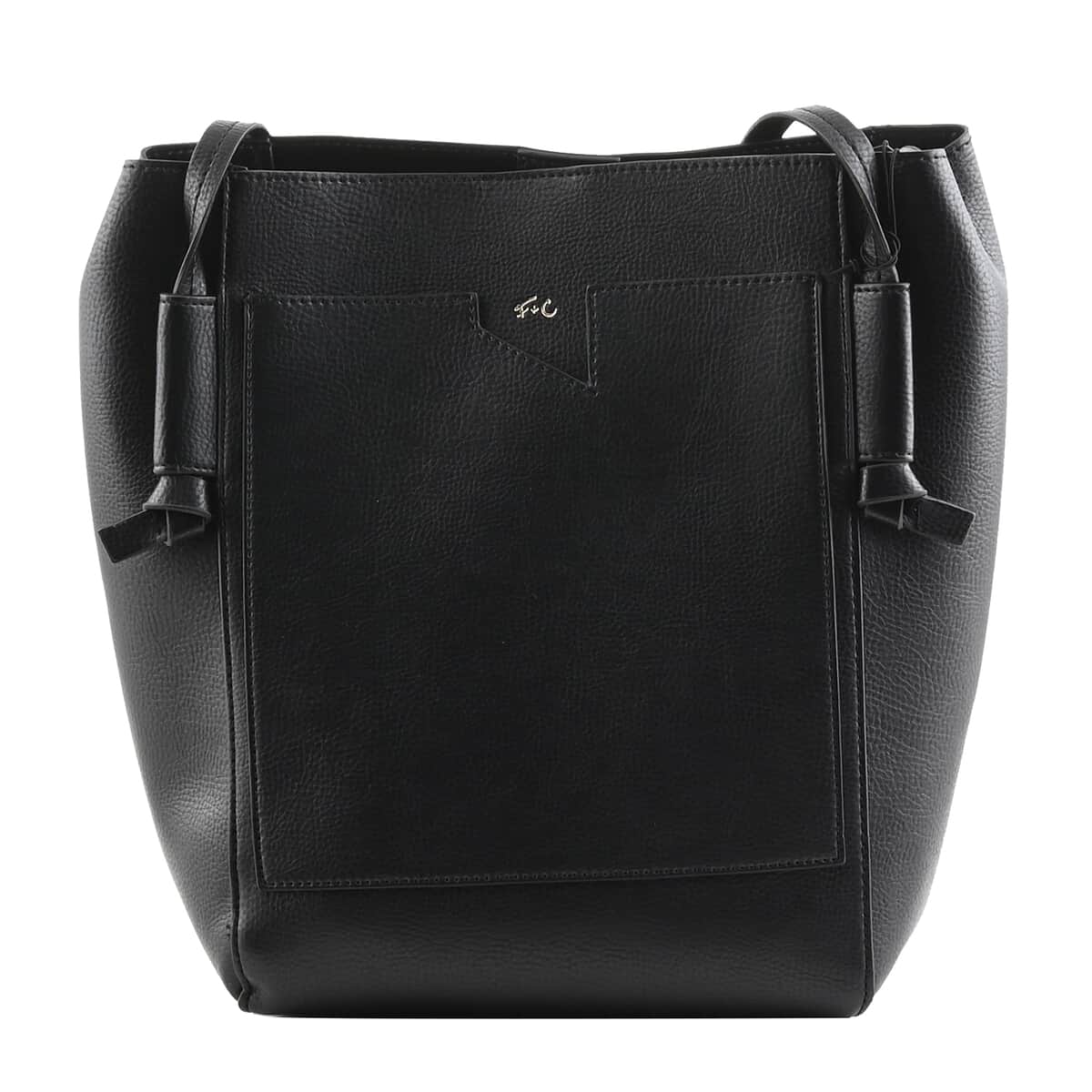 Foley & Corinna Black Vegan Leather Diane Crossbody Tote Bag image number 0