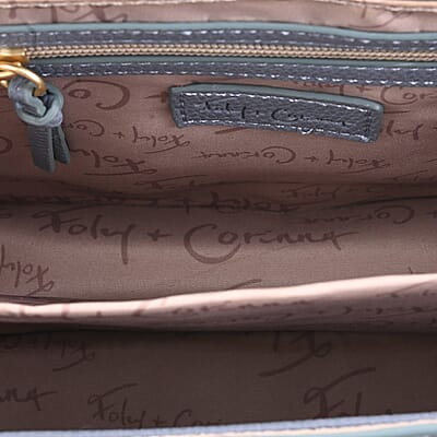 Foley & Corinna Blue Vegan Leather Slumber Nights Crossbody Bag