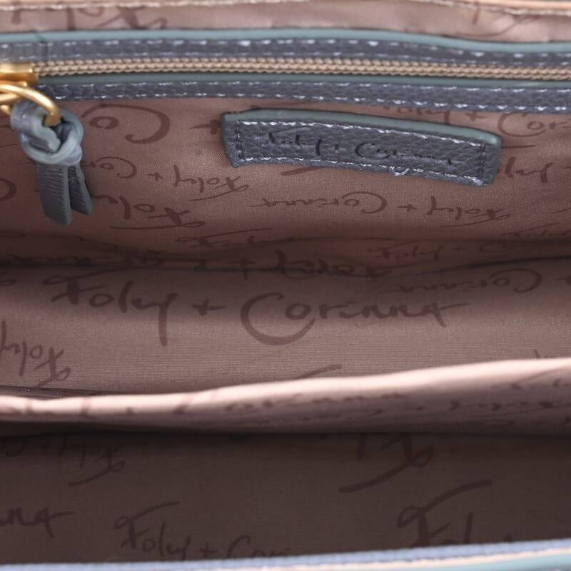 Foley & Corinna Blue Vegan Leather Slumber Nights Crossbody Bag
