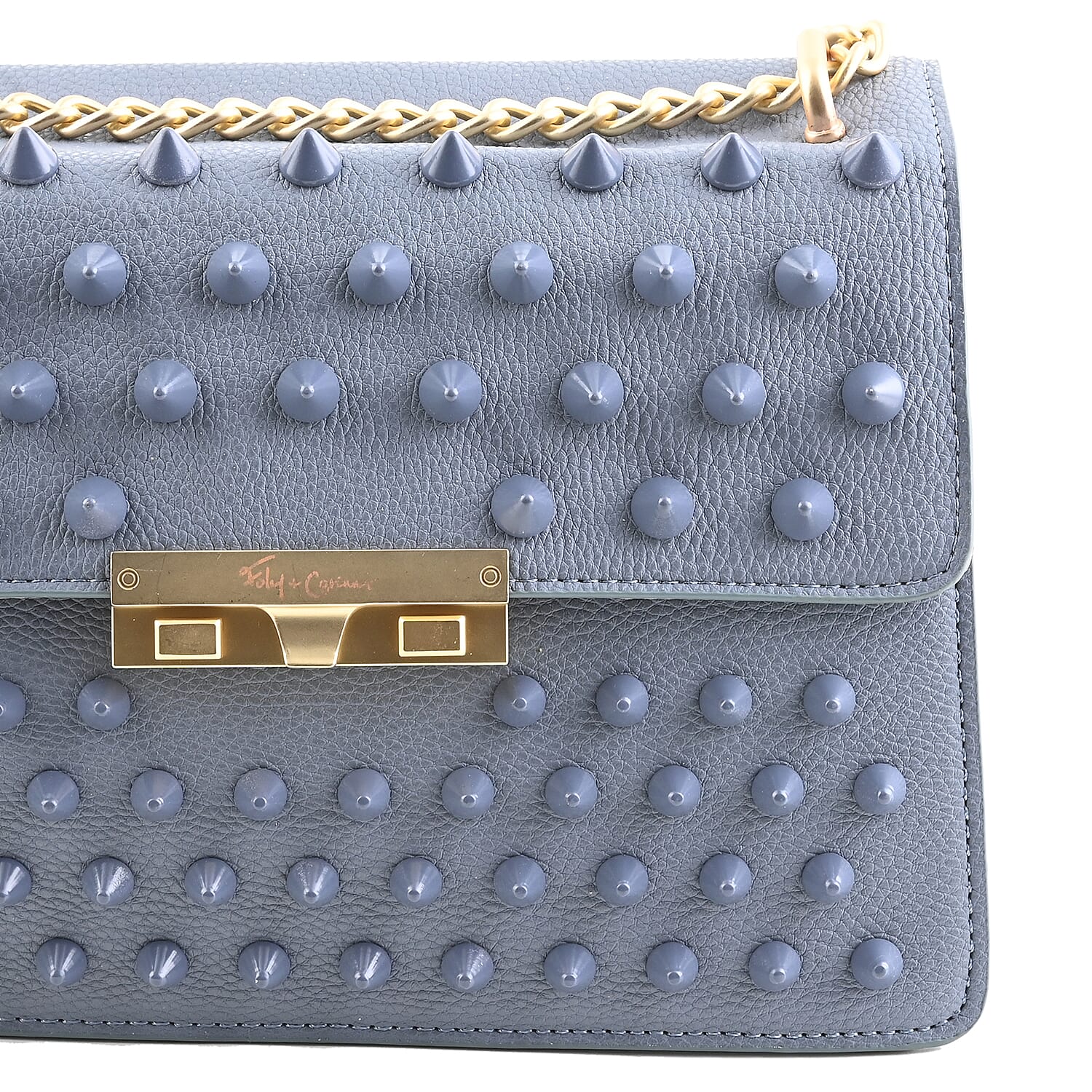 Foley & Corinna Blue Vegan Leather Slumber Nights Crossbody Bag