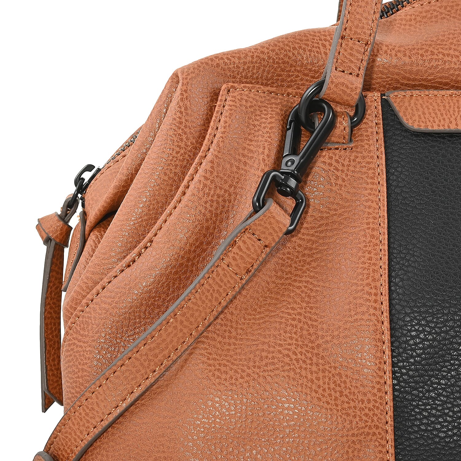 Foley & Corinna Cognac Vegan Leather Hygge Tower Satchel Bag