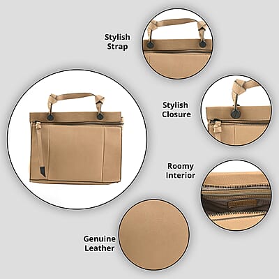 Foley & Corinna Tan Vegan Leather Dione Small Satchel Bag