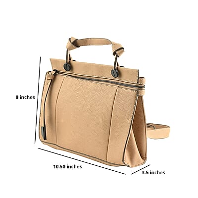 Foley & Corinna Tan Vegan Leather Dione Small Satchel Bag