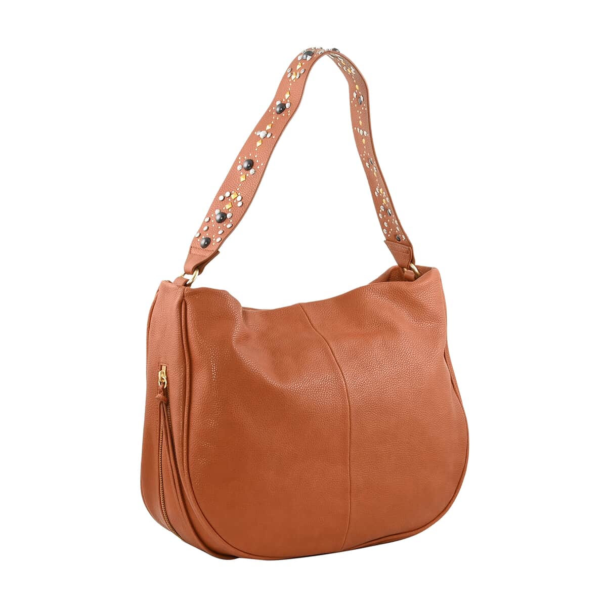 Foley & Corinna Avery Brown Vegan Leather Hobo Shoulder Bag for Women | Women's Handbag | Vegan Leather Bag for Women | Ladies Purse image number 2