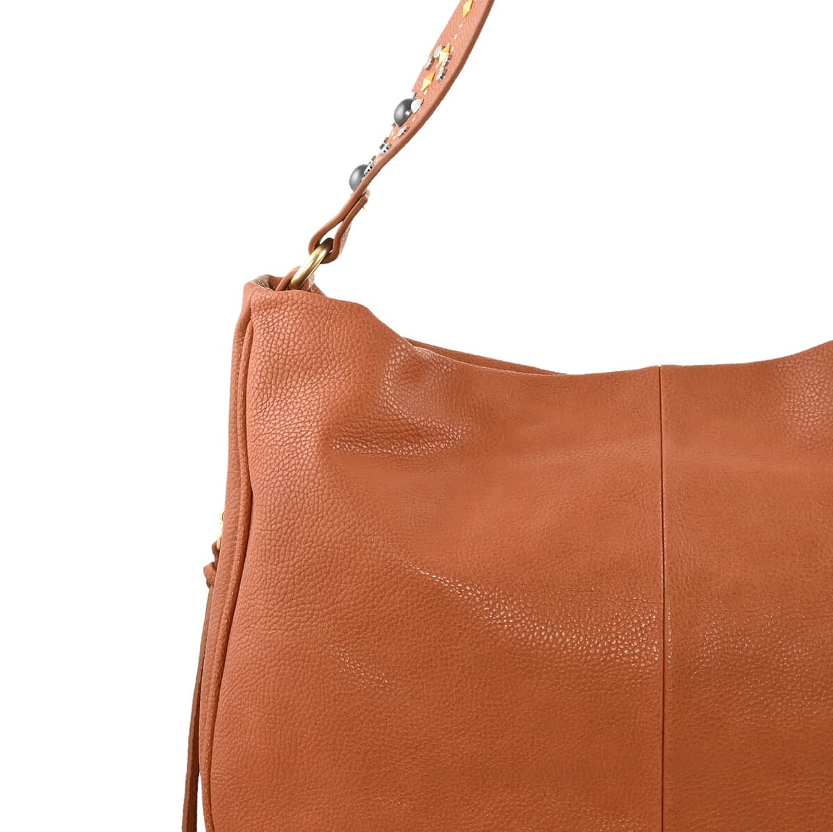 Foley & Corinna Avery Brown Vegan Leather Hobo Shoulder Bag for Women | Women's Handbag | Vegan Leather Bag for Women | Ladies Purse image number 4