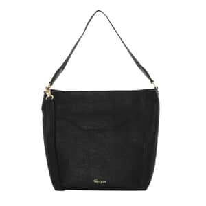 Foley & Corinna Black Faux Leather City Blooms Tote Bag