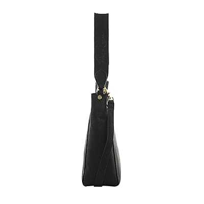 Foley & Corinna Black Faux Leather City Blooms Tote Bag