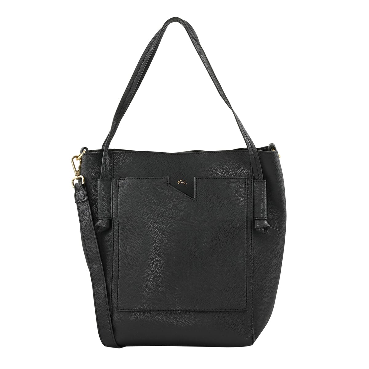 Foley & Corinna Black Vegan Leather Slumber Tote Bag image number 0