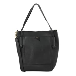 Foley & Corinna Black Vegan Leather Slumber Tote Bag