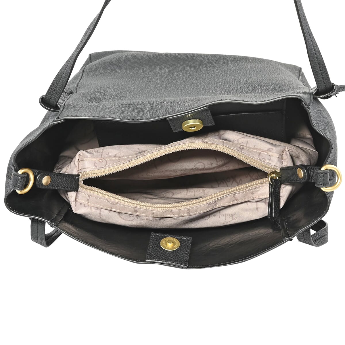 Foley & Corinna Black Vegan Leather Slumber Tote Bag image number 4