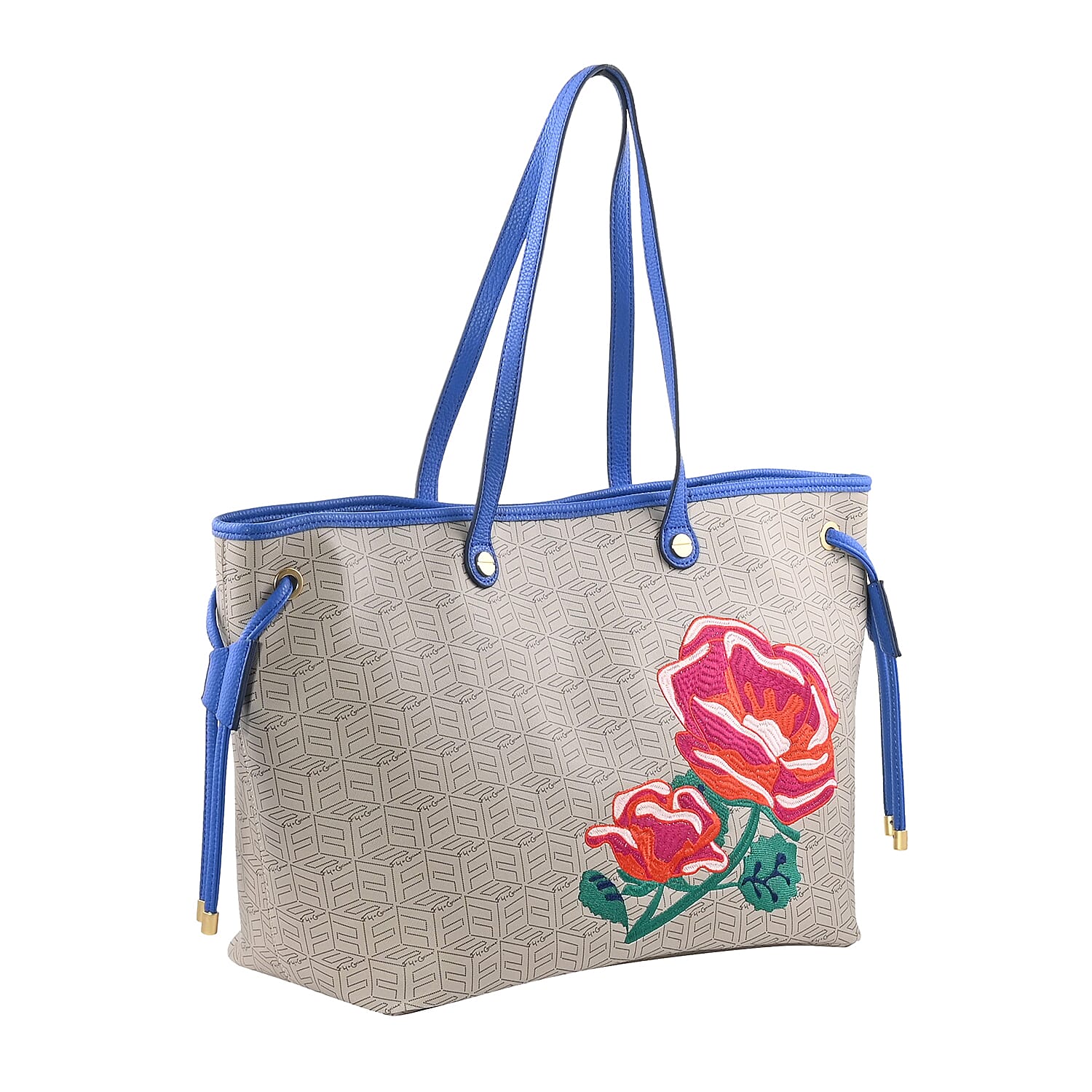 Foley & Corinna Blue Vegan Leather Splash Tote Bag