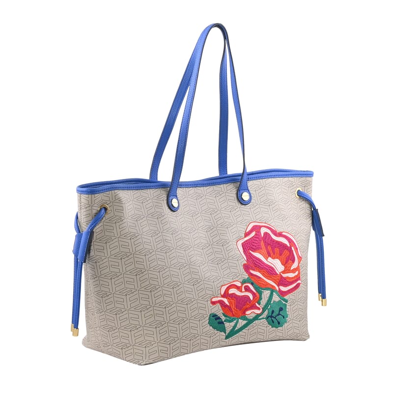Foley & Corinna Blue Vegan Leather Splash Tote Bag