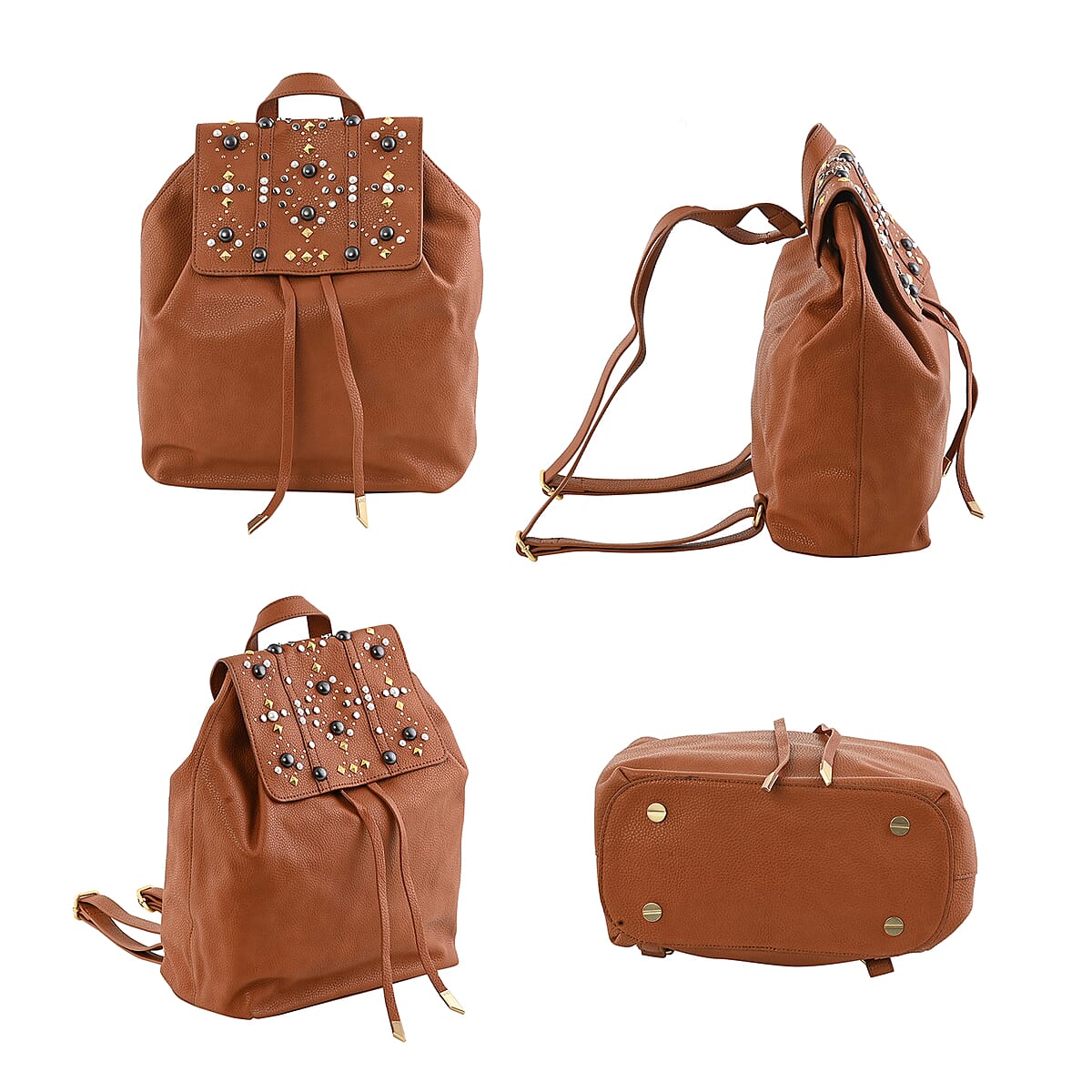 Foley & Corinna Brown Vegan Leather Star Gazer Avery Backpack image number 1