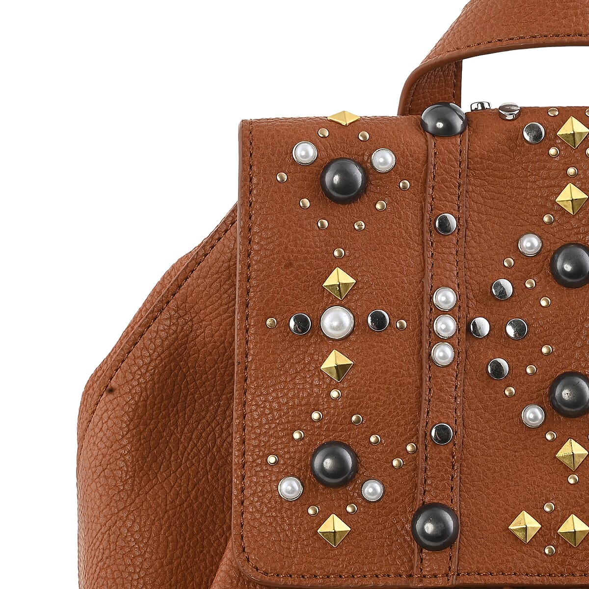 Foley & Corinna Brown Vegan Leather Star Gazer Avery Backpack image number 3