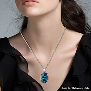 Abalone Shell Pendant without Chain in Sterling Silver