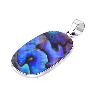 Abalone Shell Pendant without Chain in Sterling Silver