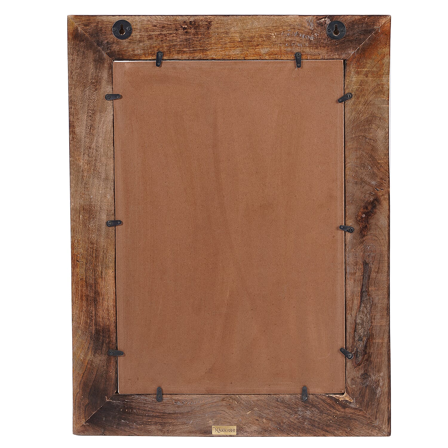 NAKKASHI Antique White Wooden Hand Carved Wall Mirror